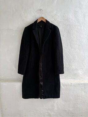 Woman’s medium mohair wool blend long coat by The Limited